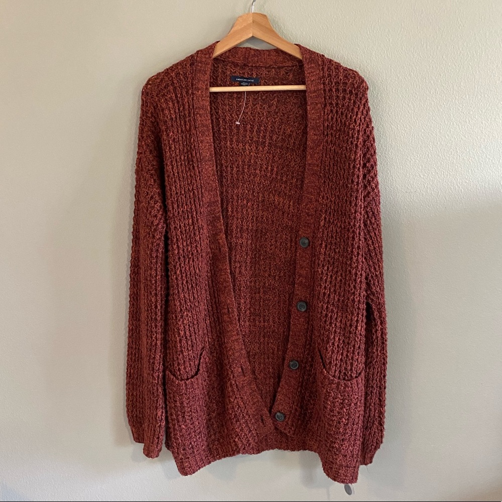 Dark red/burgundy American Eagle cardigan